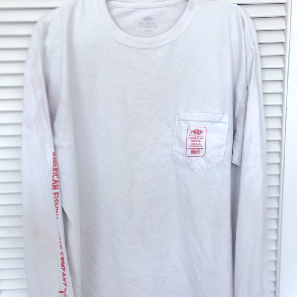 Mens AFTCO Long Sleeve T Shirt Size L